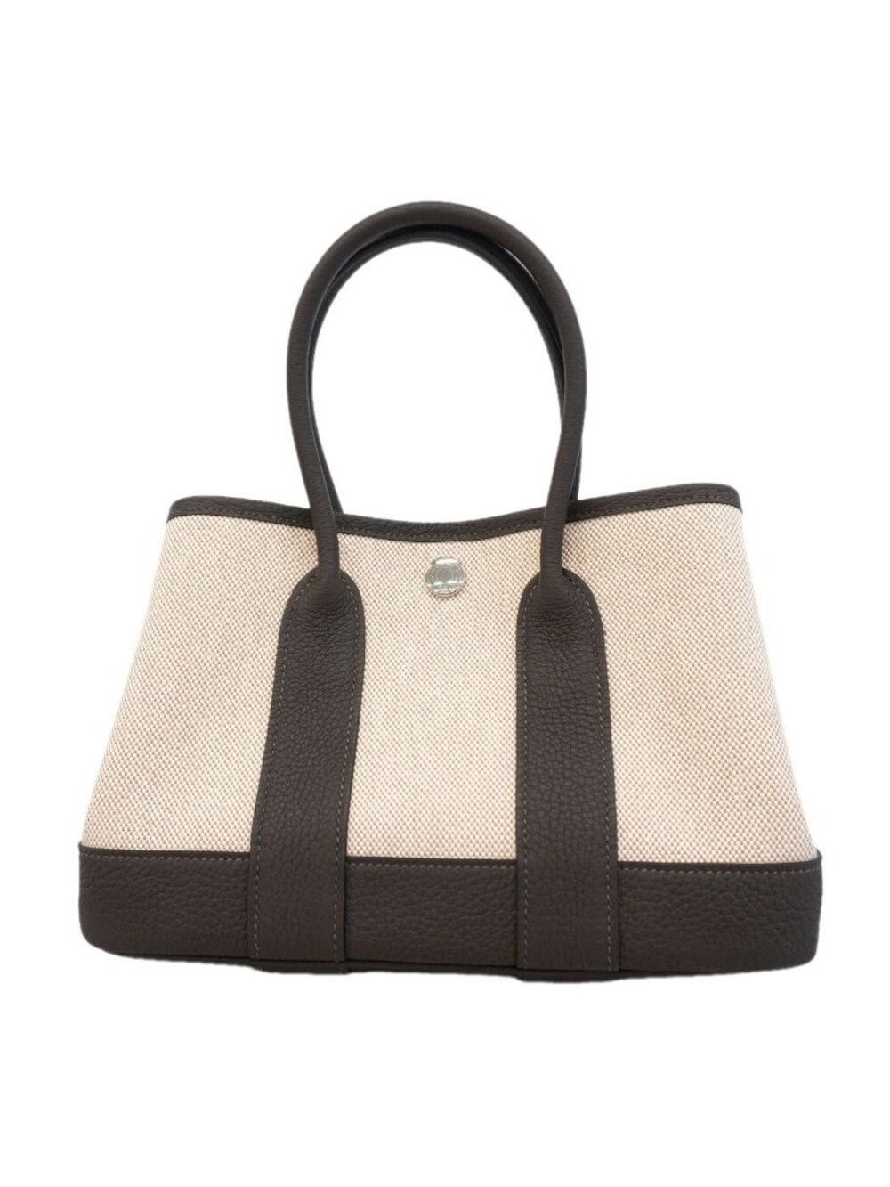 Hermes Handbag Neo Garden Toile H Ebene Silver